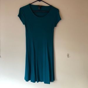 Teal A-line Dress